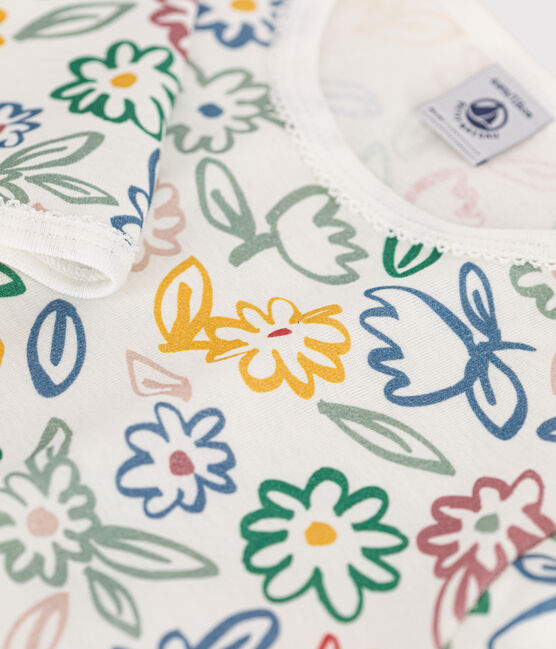 Children's floral-patterned nightdress MARSHMALLOW white/MULTICO white
