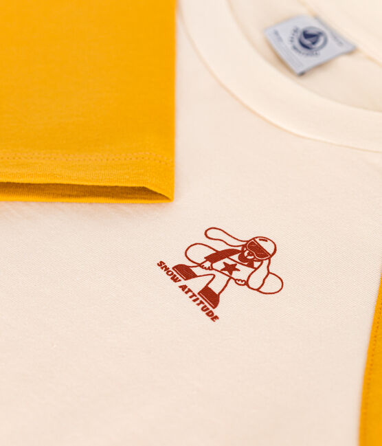 Boys' long-sleeved cotton T-shirt AVALANCHE /BOUDOR