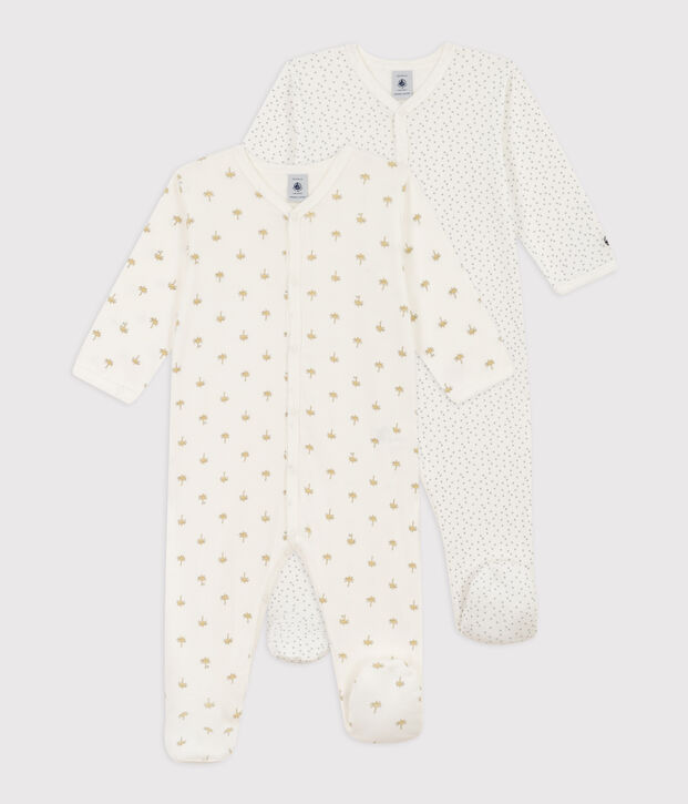 Palms and Stars Cotton Sleepsuits - 2-Pack multicolor