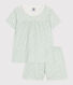 Children's floral print short cotton pyjamas