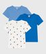 Pack of children's short-sleeved printed cotton T-shirts