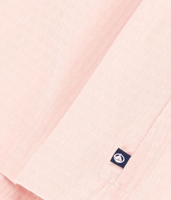 Girls' Sleeveless Textured Cotton Dress SALINE pink