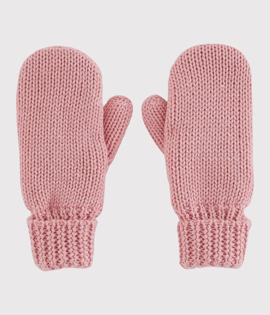 Girls' Mittens CHARME pink/OR yellow