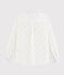 Boys' Long-Sleeved Poplin Shirt MARSHMALLOW white/SMOKING blue