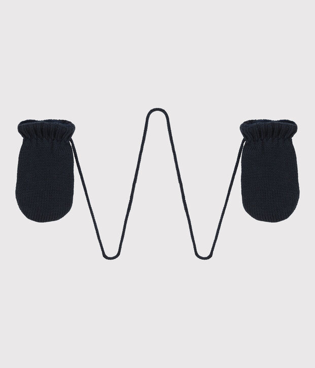 Babies' Knit Mittens with Recycled Fleece Lining SMOKING