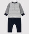 Babies' Iconic Jumpsuit MARSHMALLOW white/SMOKING blue
