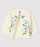 Baby girl's long-sleeved cardigan MARSHMALLOW white