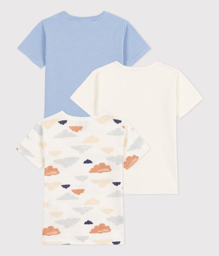 Boys' Short-Sleeved Cloud Patterned Cotton T-Shirts - 3-Pack variante 1