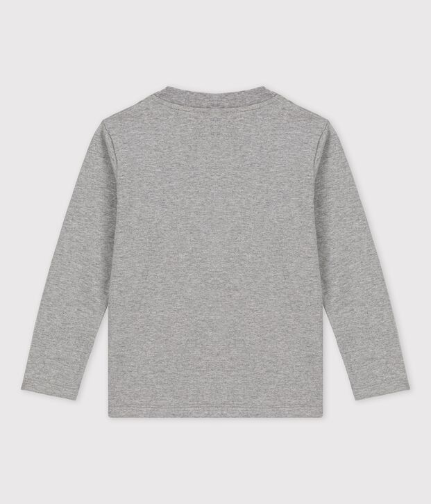 Tee-shirt manches longues en coton enfant gar&ccedil;on grey