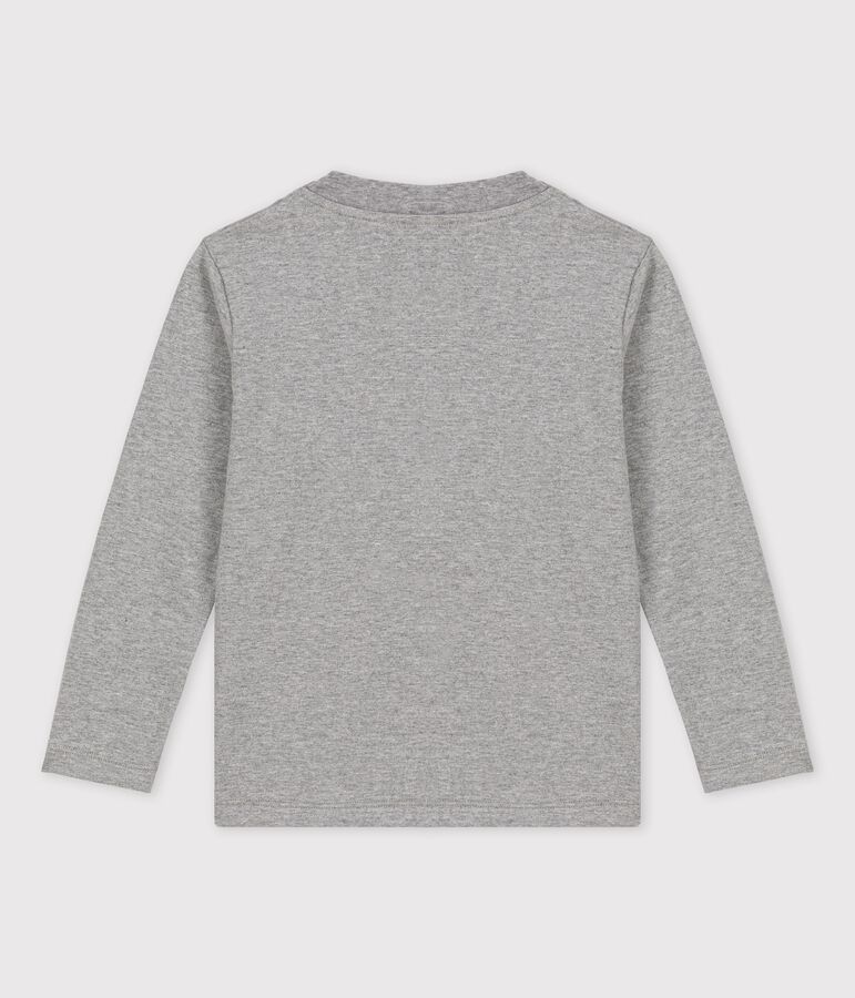 Tee-shirt manches longues en coton enfant gar&ccedil;on grey