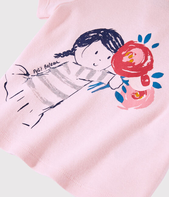 Baby Girls' Short-Sleeved T-shirt MINOIS pink