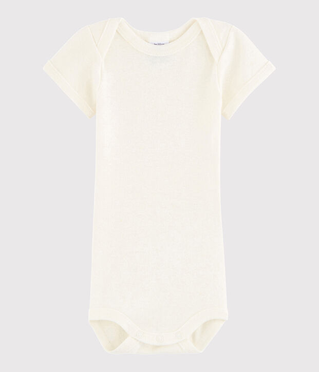 Unisex Babies' Short-Sleeved Bodysuit white