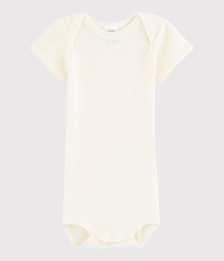 Unisex Babies' Short-Sleeved Bodysuit white