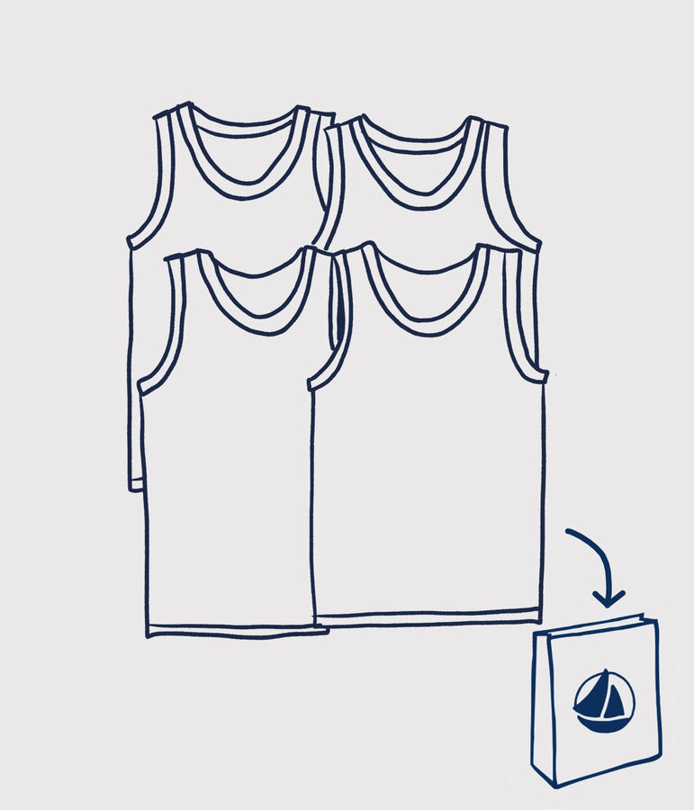 Pack of 4 vests surprise for boys multicolor