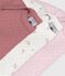 Pack of long-sleeved bodies for babies in cotton printed with flowers multicolor