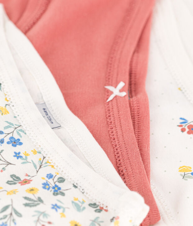 Children's High-Waisted Floral Cotton Knickers - 3-Pack multicolor