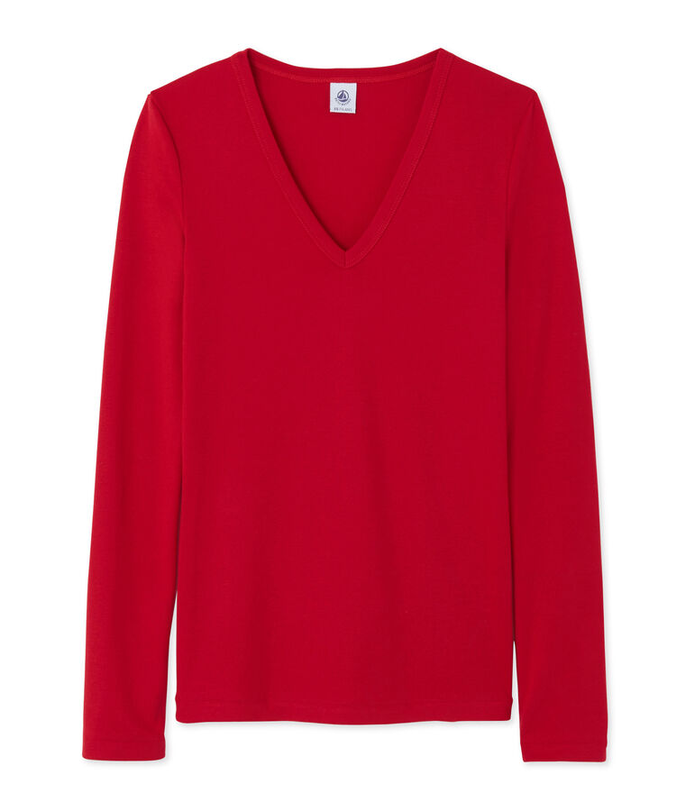 Women's long-sleeved T-shirt Mars red