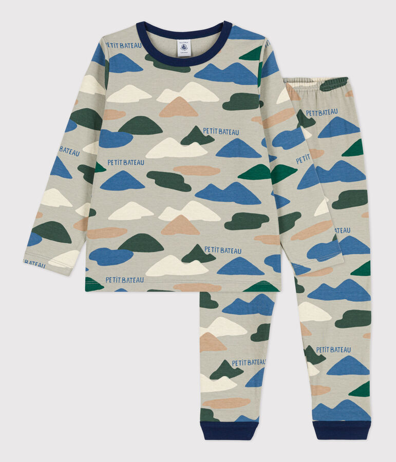 Boys' Tube Knit Pyjamas grey/multicolor