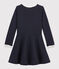 Girl's Long-sleeved Dress SMOKING blue
