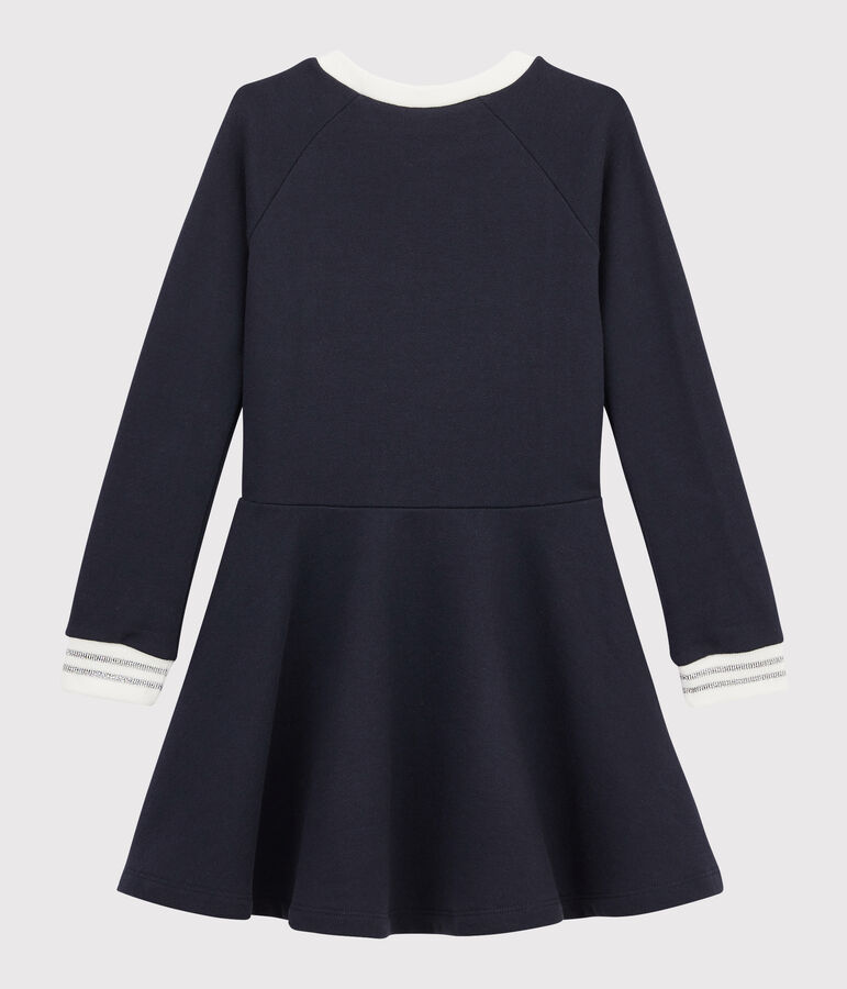 Girl's Long-sleeved Dress SMOKING blue