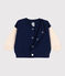 Babies' Fleece Baseball Jacket MEDIEVAL blue/AVALANCHE