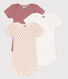 Babies' Short-Sleeved Cotton Bodysuits - 3-Pack