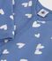 Babies' heart-print fleece pyjamas blue/white