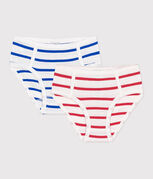 Children's high-waisted stripy cotton pants - 2-Pack variante 1