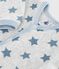 Babies' star-print velour pyjamas BELUGA /ADRIATIC