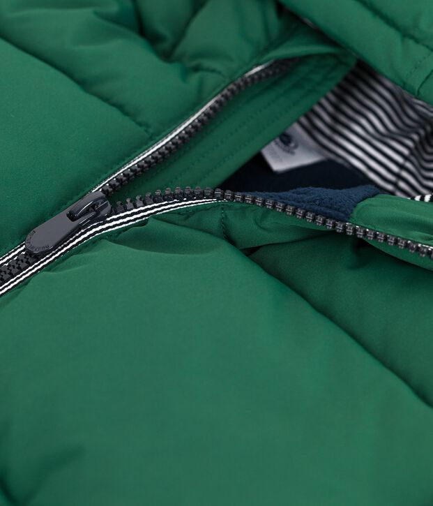 Children's plain puffer jacket green