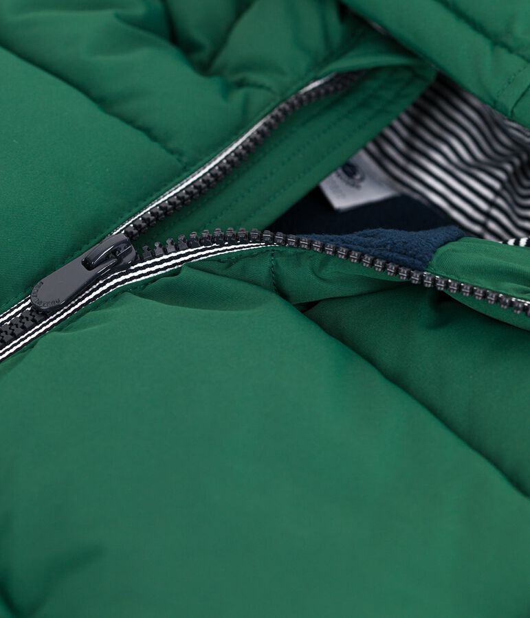 Children's plain puffer jacket green