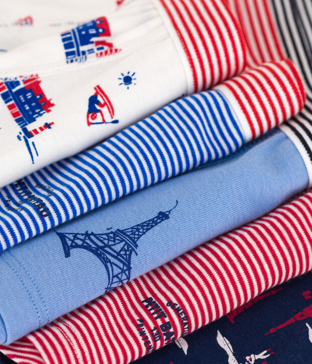 Boys' Paris Themed Cotton Boxer Shorts - 5-Pack multicolor