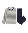 Boys' Velour Pyjamas SMOKING blue/COQUILLE beige