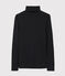 Women's Iconic Cotton Roll Neck T-Shirt NOIR black