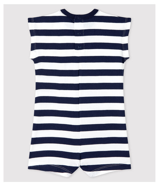 Baby Boys' Stripy Jersey Playsuit SMOKING blue/MARSHMALLOW white
