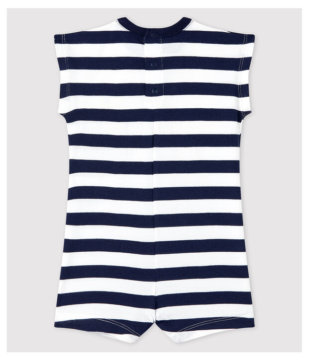 Baby Boys' Stripy Jersey Playsuit blue/white