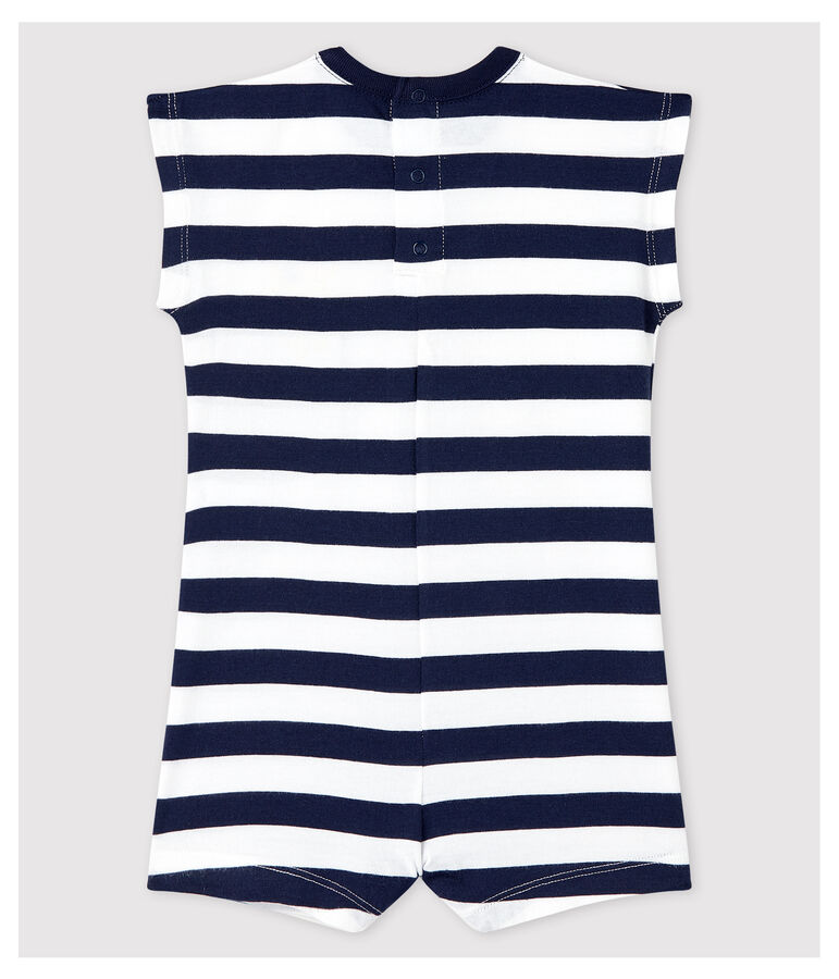 Baby Boys' Stripy Jersey Playsuit blue/white