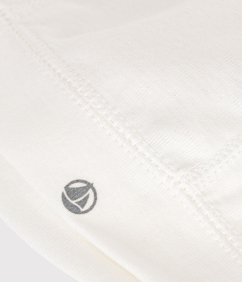 Newborn Babies' Rib Knit Bonnet MARSHMALLOW white