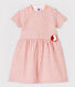 Baby Girls' Short-Sleeved Stripy Tube Knit Dress