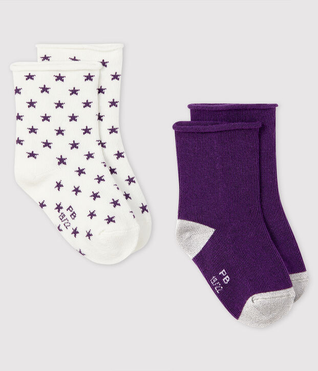Pack of 2 pairs of baby socks multicolor