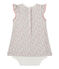 Baby girl's print bodysuit dress MARSHMALLOW white/BRUT blue/MULTICO