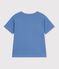 Children's short-sleeved printed T-shirt blue