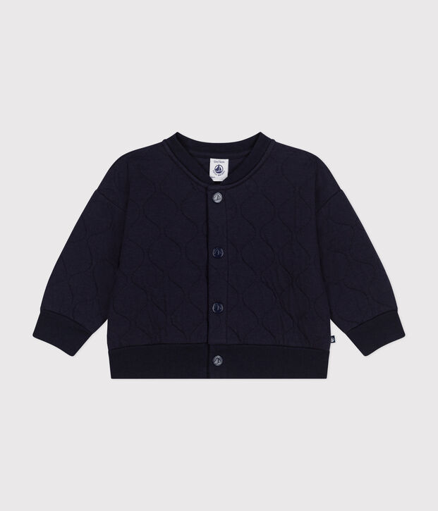 Babies' Quilted Tube Knit Baseball Jacket SMOKING