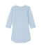 Baby boys' long-sleeved bodysuit in wool and cotton FRAICHEUR blue/TEMPETE grey
