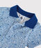 Baby Boys' Cotton Bodysuit with Polo Shirt Collar POUSSIERE grey/SURF blue