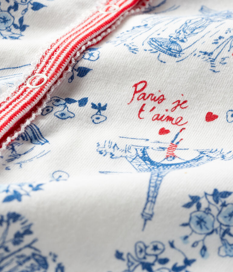 Babies' Ribbed Sleepsuit white/multicolor