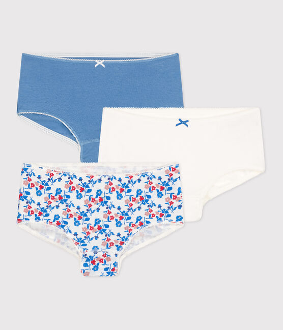 Children's floral-patterned cotton shorties - 3-pack variante 1