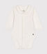 Babies' Long-Sleeved Cotton Bodysuit With Collar