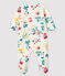 Baby Girls' Floral Print Velour Sleepsuit MARSHMALLOW white/MULTICO white
