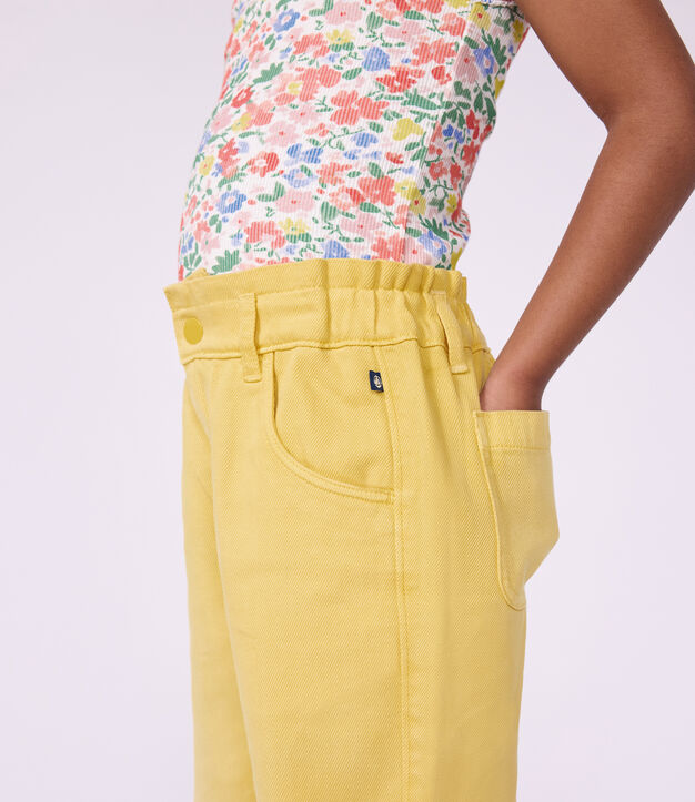Children's cotton trousers yellow
